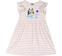 Vestito Bluey per Bambini - Rosa e Bianco - Taglia 3 Anni - Vestito per Bambina - Realizzato in 100% Cotone 145 g/m2 - Stampa Bluey - Prodotto Originale Disegnato in Spagna