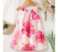 Vestito canottiera con stampa floreale per bambine. I nuovi prodotti per primavera, autunno e estate sono ora sul mercato. È comodo, alla moda, carino, dolce, elegante, casual e adatto per le vacanze.