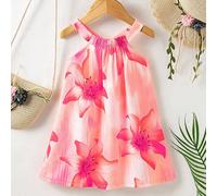 Vestito canottiera per bambine con stampa floreale. Nuovi prodotti per primavera, autunno e estate ora sul mercato. È comodo, elegante, carino, dolce, casual e adatto per le vacanze. È un must have pe