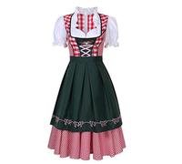 vestito carneval birra, abito tirolese da donna, Vestito Da Oktoberfest, Birra tedesca, costume tradizionale bavares, grembiule a quadri, costum per oktoberfest, Carneval, festa di (Green, M)