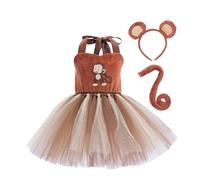 Vestito Carnevale Bambina Cosplay Party Halloween Cavernicolo Flinstones Costume Caveman da Strega Costumi Mantello di Zucca con Cappello Tutu per Ragazze Feste e