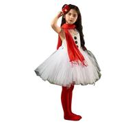 Vestito Carnevale Bambino, Set di costumi da angelo europeo, gonna da gioco di ruolo, dolce, da esibizione sul palco, set di quattro pezzi, casual, alla moda (White, 10-12 Years)