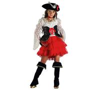 Vestito Carnevale Deluxe PIRATESSA dei Sette Mari Taglia 5 6 Anni