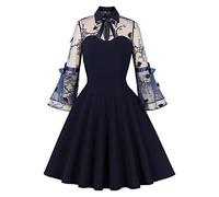 Vestito Carnevale Medievale Donna, Abito da Donna in Pizzo con Maniche a Campana per Eleganza e Stile Cosplay