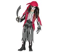 VESTITO CARNEVALE SCHELETRO PIRATA TRAVESTIMENTO COSTUME PER HALLOWEEN BAMBINO