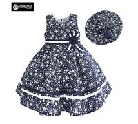 Vestito Cerimonia Abito Bambina Compleanno Blu 3-7 A Girl Party Dress DGZF049C