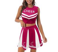 Vestito Cheerleader Donna Carnevale Costume-Abito da competizione per costumi da per la giornata sportiva dello studente (M)