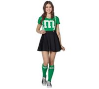Vestito Cheerleader Donna Costume da cheerleader for studentesse del gruppo SL Girl, con la parola M, bodybuilding, danza, esercizio, uniforme da cheerleader(Blue,L)