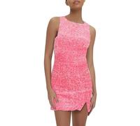 Vestito con paillettes da donna, senza maniche, a schiena scoperta, abito corto da donna, con paillettes colorate da sera, cocktail e feste, mini abiti aderenti alla moda, sexy chic ed elegante, per