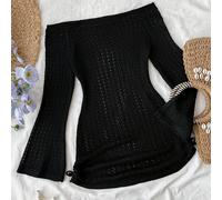 Vestito copricostume senza bikini per ragazze pre-adolescenti, con spalle scoperte e nodo laterale, adatto per l'estate 8Y,9Y,10Y,11Y,12YColore unicoMaglieria