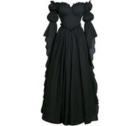 Vestito Corto Elegante Vestito Completi Lunghe Prezzo Chiffon Lunga Un Redingote Spagnole Stravaganti Componibili Pomeriggio Gotici Feste Spalle Reali Ampissimi Pinella Pranzo