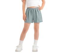 Vestito corto in pizzo con fiocco, per bambina, in tessuto di cotone, pantaloncini per bambini e bambine, abbigliamento casual per ragazzi e ragazze, pantaloncini in spandex per ragazze (verde, 12-18