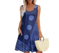 Vestito Curvy, Outfit Moda Summer Matrimonio Estivo Comode Wedding Semplice Smanicato Corto Floreale Estivi Leggero Casual Mare Civile Curvy Estiva Elegante Vestiti Estivi Donna Eleganti,3XL