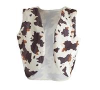 Vestito da adulto Wild West Western Cowboy Cowgirl Buffalo Stampa Gilet [L-XL]