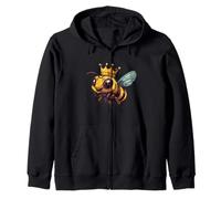 Vestito da ape coronata per gli amanti dei calabroni e delle vespe Felpa con Cappuccio