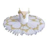 Vestito da Balletto Rosa per Le Ragazze tutù Bambini Balletto Costumi di Danza Vestito da Ballerina Professionale Fase di Natale Vestito da Festa per Bambini,Bianca,100