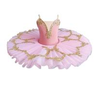 Vestito da Balletto Rosa per Le Ragazze tutù Bambini Balletto Costumi di Danza Vestito da Ballerina Professionale Fase di Natale Vestito da Festa per Bambini,Rosa,130