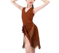 Vestito Da Ballo Latino Con Frange For Bambine, Gonna Con Nappe For Bambini, Costume Da Spettacolo Teatrale, Un Pezzo Unico, Abbigliamento Da Competizione For Ragazze, Ballo Da Sala, Samba, Tango