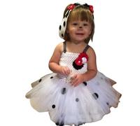 Vestito da bambina, abito da cocktail da festa per ragazze sul tema dei cuccioli maculati ideale per spettacoli con un design elegante e una vestibilità comoda per bambini