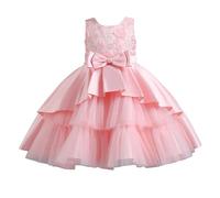 Vestito da bambina per la primavera e il compleanno dei bambini, abito da principessa, tutù, gonna, da ragazza, per il pianoforte, da sera, per il tempo libero, per bambini, per ragazze, colore rosso