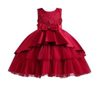 Vestito da bambina per la primavera e il compleanno dei bambini, abito da principessa, tutù, gonna, da ragazza, per il pianoforte, da sera, per il tempo libero, per bambini, per ragazze, colore rosso