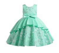 Vestito da bambina per la primavera e il compleanno dei bambini, abito da principessa, tutù, gonna, per ragazze, con, Verde menta, 2-3 Jahre