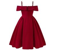 Vestito da Cerimonia Bambina Lungo Elegante Abito da Sera Sposa Principessa Matrimonio Damigella Compleanno Wedding in Chiffon Senza Maniche Una Spalla Ball Gown #I313B