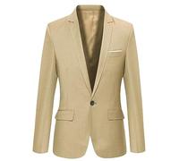 Vestito da Cerimonia Nuziale della Festa Nuziale della Giacca della Giacca dei Bambini del BlazerDei Ragazzi,Paggetto Bambino Matrimonio,Completo Elegante Ragazzo Cerimonia (Khaki, 13-14 Years)