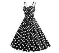 Vestito da donna Annee 50 top nero abito da sera festa anno 60 retrò pin up anno 50s abito festivo compleanno vintage gonna vintage cerimonia charleston baodan abito da sera donna anni 50, Nero , M