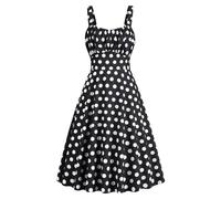Vestito da Donna Con Bretelle al Collo Abito Vintage Una Linea a Pois Vestito da Sera Abito da Donna Hepburn Abito da Cocktail Retrò Abito Temperamento Festa Retrò Estiva Comodi e Facili da Indossare