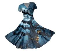 Vestito da Donna Gotico,Medievale Curvy Abito Costume Rinascimentale Gotico Spalle Scoperte Elegante retrò Vestiti Medievale per Gioco di Ruolo
