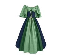 Vestito da Donna Gotico,Vestito Rinascimentale per Halloween Gotico Sera Abito Medievale Stile Rinascimento e Carnevale Gioco di Ruolo