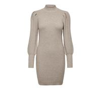 ONLY - Vestito maglia accollato beige con maniche a sbuffo-Neutro L