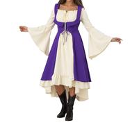 Vestito da donna medievale costume rinascimentale abito da regina vittoriana abiti da principessa costume tromba maniche gotico maxi abito