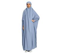 Vestito da Donna Musulmano da Preghiera Vestiti Abaya Donna Abiti Hijab per le Donne Musulmane Manica Lunga Ampia Pregare Niqab Tappeto Vestiario Blu