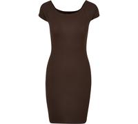 Vestito da donna off-the-shoulder a coste Urban Classics Marron M