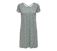 Only Onlbera Back Lace Up S/S Dress Jrs Noos, Vestito, Donna, Balsam Green/Aop: Fiori Bianchi, M