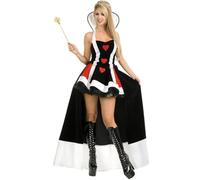 Vestito da Donna Sexy Regina di Cuori Fantasia Costume Halloween Carnevale per Donne Adulte Partito Cosplay Dress,1,M