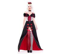 Vestito da Donna Sexy Regina di Cuori Fantasia Costume Halloween Carnevale per Donne Adulte Partito Cosplay Dress,3,L