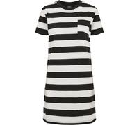 Urban Classics Tb3637-ladies Stripe Boxy Tee Dress Vestito, Nero/Bianco, S Donna