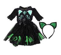 Vestito Da Gatto Halloween Per Bambina Gatta Costume Feste Bambini Gattino