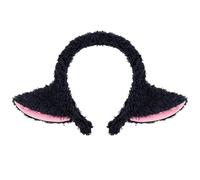 Vestito da gioco ruolo da pecora, pecora, fascia, gonna, agnello, animale, costume, accessori per bambini, donne, ragazza, gioco ruolo Halloween, morbido tessuto per capelli, Black ears withoutB