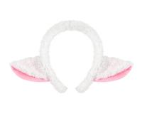 Vestito da gioco ruolo da pecora, pecora, fascia, gonna, agnello, animale, costume, accessori per bambini, donne, ragazza, gioco ruolo Halloween, morbido tessuto per capelli, White ears withoutA