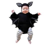 Vestito Da Pipistrello Bambina Tutine Da Carnevale Bambino Manica Del Pipistrello Jumpsuit Di Halloween Neonati Body Completini Bimbo Bimba Stampa Costume Per Bambini Scheletro Con Cappello 2025