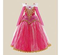 Vestito da principessa a maniche lunghe per ragazze, adatto per la scuola, le esibizioni sul palco, le feste, gli incontri, le vacanze, non include copricapo 6Y,7Y,8Y,4Y,5YBlocchi di colore,Floreale,P