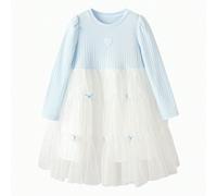 Vestito da principessa in tulle con fiocco decorativo per ragazze, abito da festa per bambine, primavera 2026 La taglia veste piccola; si consiglia di scegliere una taglia in più.Questo abito da bambi