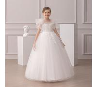 Vestito da principessa per ragazze pre-adolescenti con dettagli in pizzo e rete, elegante per feste di Pasqua, compleanni, San Valentino, balli, damigella d'onore, matrimoni 8Y,9Y,10Y,14Y,11Y,12YTessu