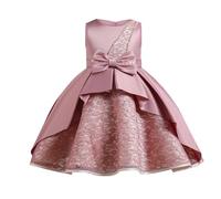 Vestito da principesse e abito di compleanno per bambini, passerella, tutù, gonna, spettacolo per il pianoforte, costume da sera, per il tempo libero, Colore: rosa., 5-6 Anni