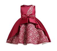 Vestito da ragazza per la primavera e il compleanno dei bambini, tutù, gonna, da ragazza, per il piano, per il tempo libero, per il ciclismo, con ragazze, Colore: rosso, 9-10 Jahre