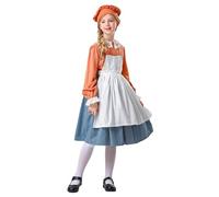 Vestito da ragazza per ragazze, bel set di costumi da cucina con grembiule, per il tempo libero, feste, spettacoli a tema, feste a tema (multicolore, 8-9 anni)
